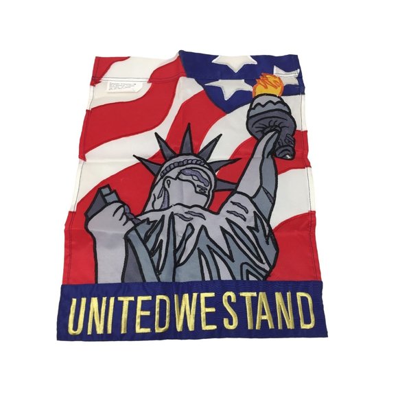 United We Stand Patriotic Statue of Liberty Flag (approx. 8" x 12") - Picture 2 of 3